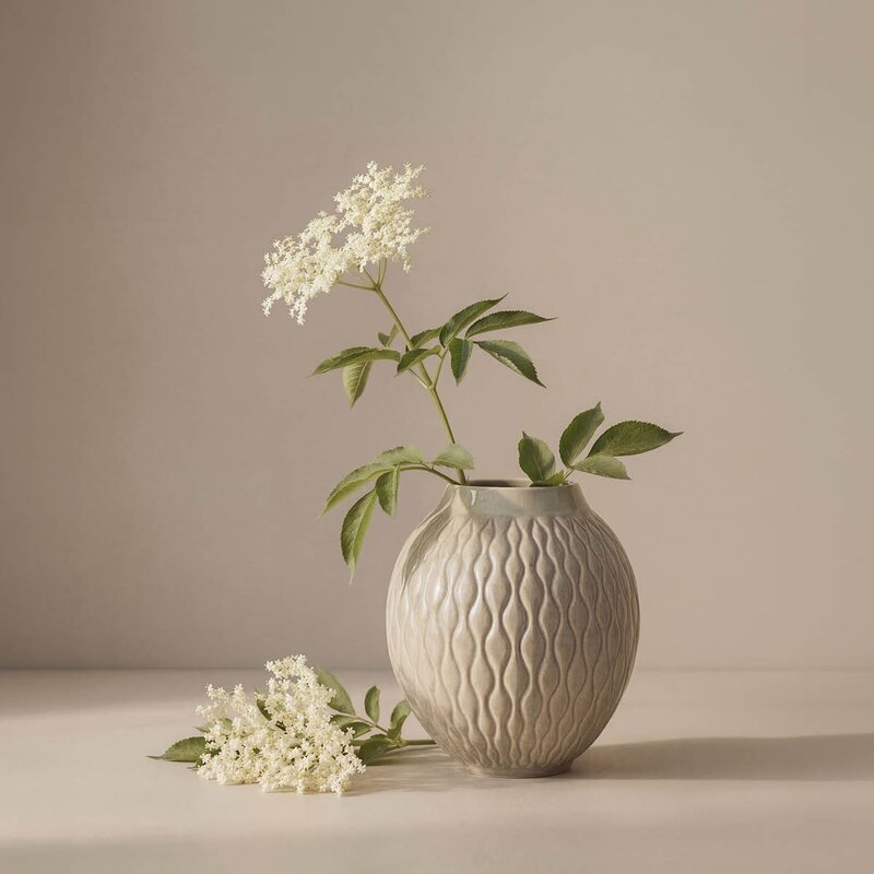 Knabstrup Keramik Solum vase 24 cm ash