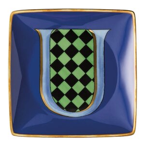 Versace Alphabet skål 12 cm kvadratisk U