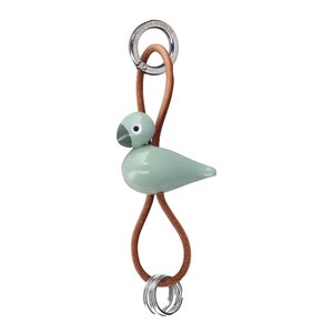 Kay Bojesen Denmark Kay Bojesen nøkkelring minifugl med lær grønn