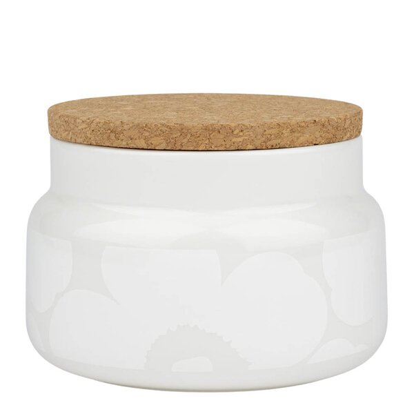 Marimekko Oiva Unikko beholder 0,7 L hvit