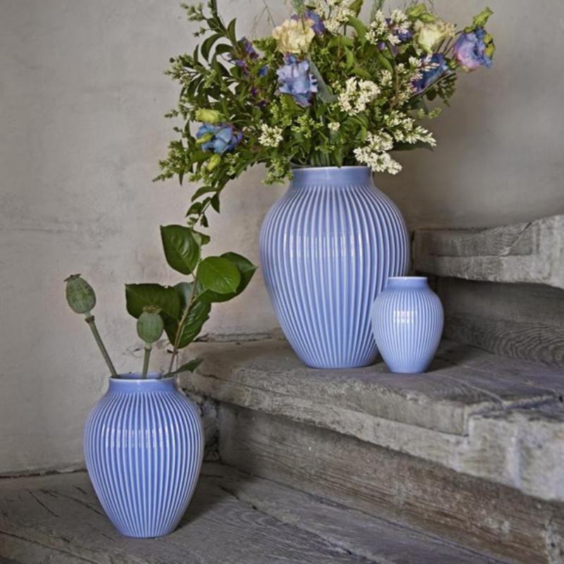 Knabstrup Keramik Vase riller 20 cm lavendel