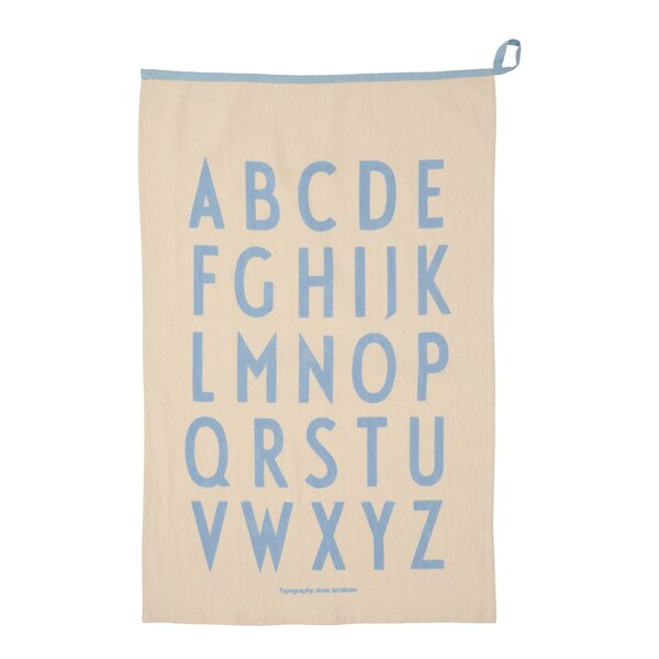 Design Letters Favourite Premium Classic kjøkkenhåndkle 50 x 70 cm natur/lys blå