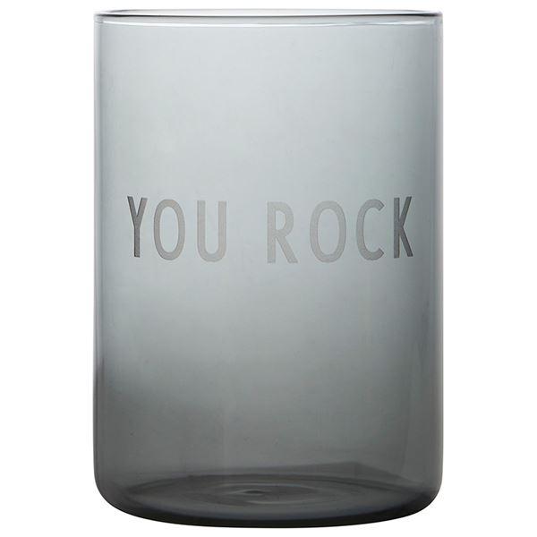 Design Letters Favourite glass 35 cl You Rock svart