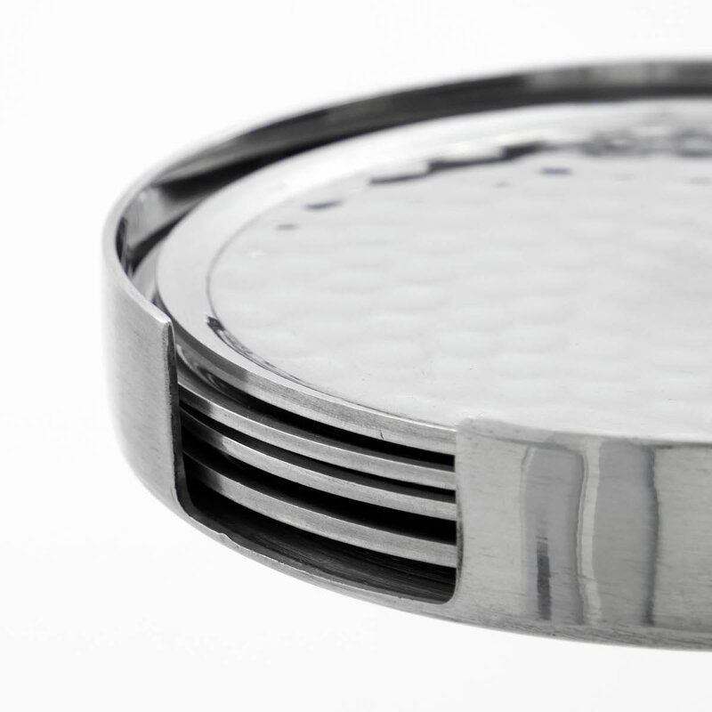 House Doctor Bordbrikke i aluminium 10 cm 5 stk sølvfinish