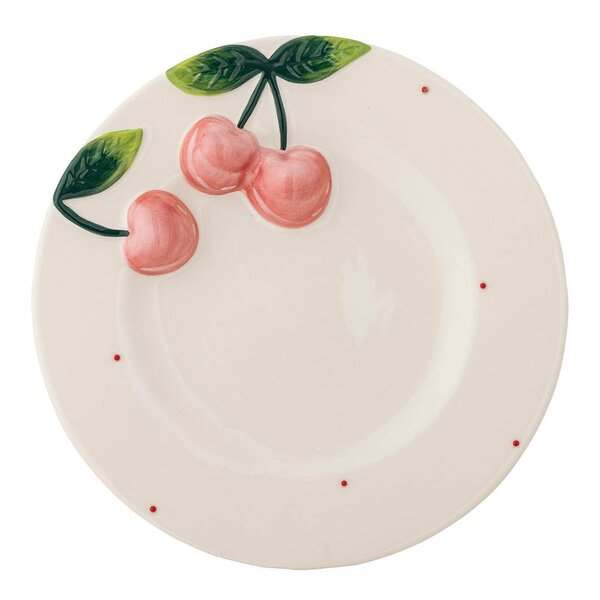 Bloomingville Berrie tallerken 20,5 cm kirsebær rosa