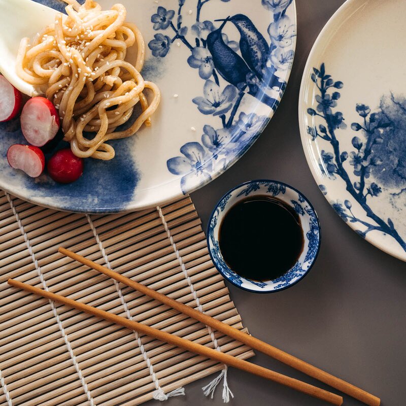 Stiernholm Sakura skål 7,5 cm hvit/blå