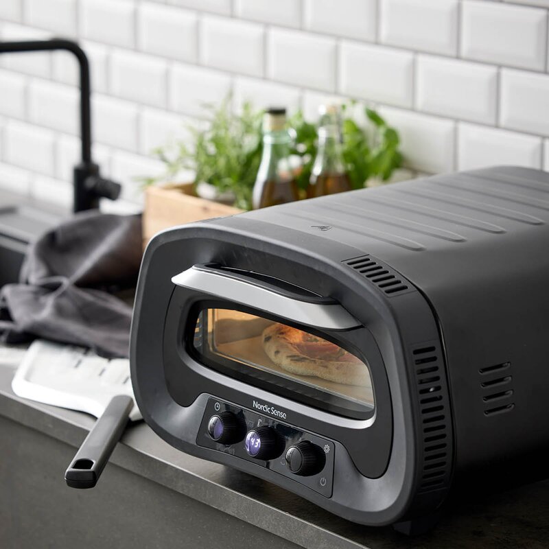 Nordic Sense Pizzaovn elektrisk 1700W svart