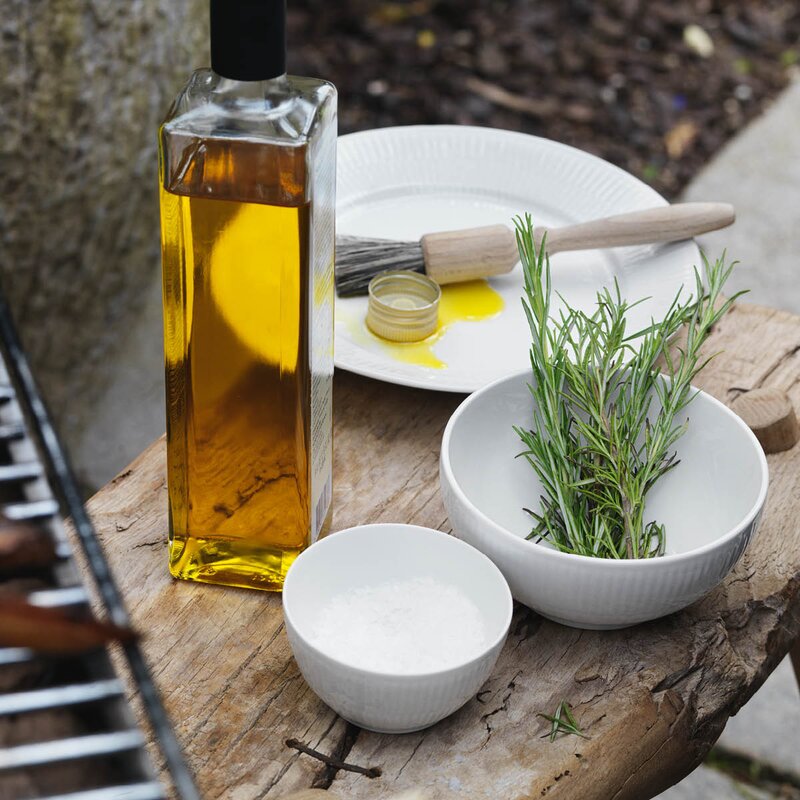 Royal Copenhagen Hvit Riflet tallerken 22 cm