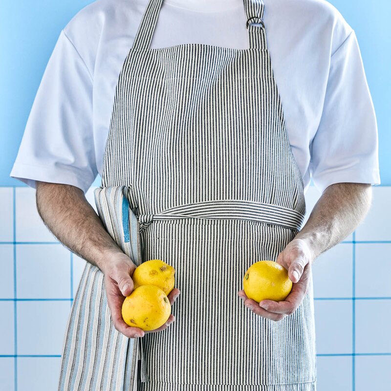 House Doctor Cook forkle i bomull 90x90 cm mørkegrå