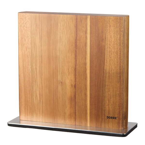 Dorre - Kira knivstativ med magnet 25x10 cm akasie/rustfritt stål