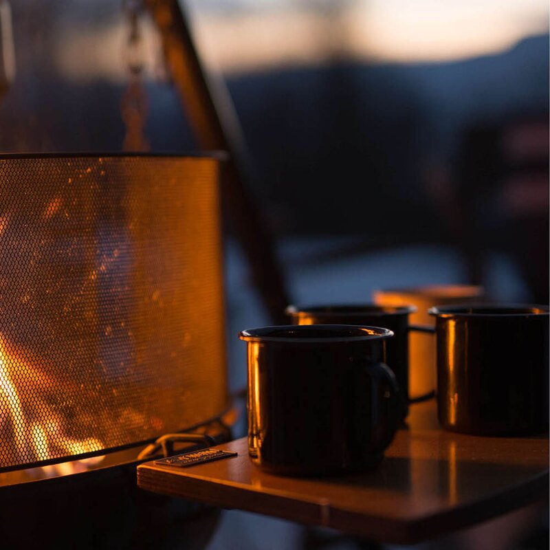 Espegard Gnistfanger 60 til bålpanne 3 deler svart