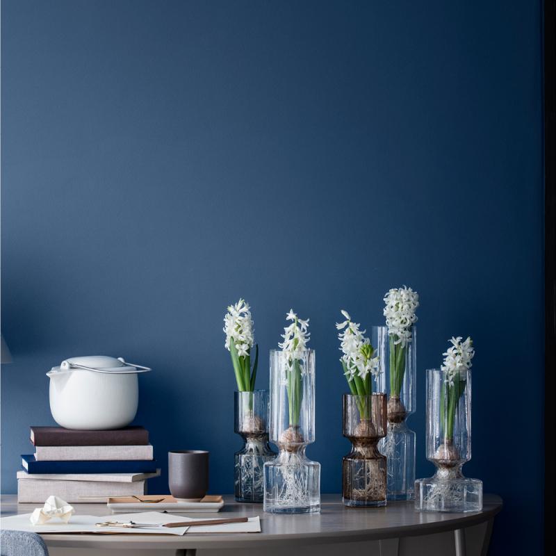 Broste Copenhagen Hyacint svibelvase 28,3 cm smoke grey