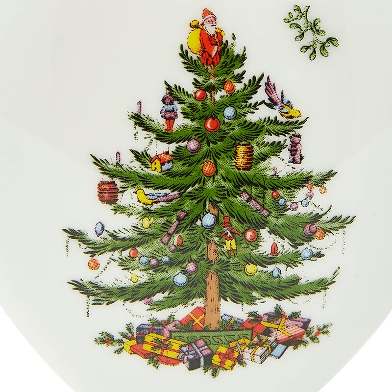 Spode Christmas Tree juletrepynt hjerteformet