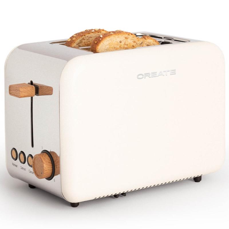 Create Toast Retro brødrister off white