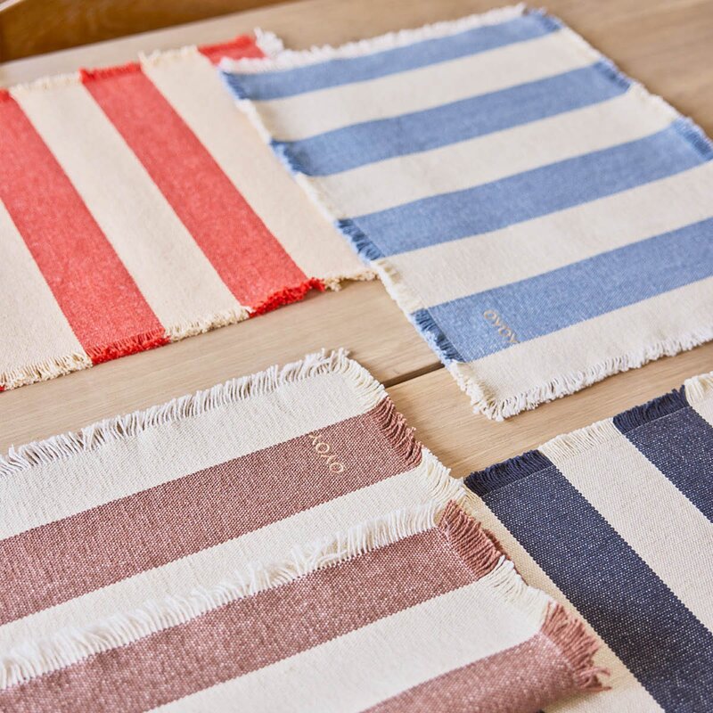 OYOY Toppu bordbrikke 48x36 cm 2 stk Brown/offwhite