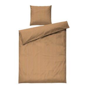 Juna Soft sengesett 140x220 cm karamell/offwhite
