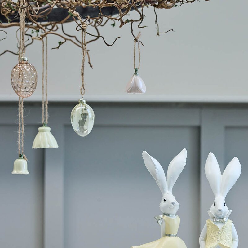 Lene Bjerre Florella hengende eggdekorasjon 7 cm rosa