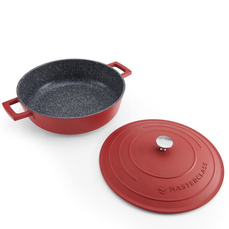 MasterClass Cast Aluminium lav gryte 4L 29 cm rød