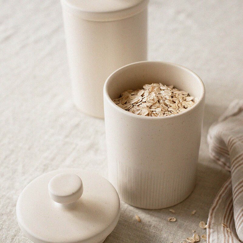 Tell Me More Palermo oppbevaringskrukke liten 18 cm krem