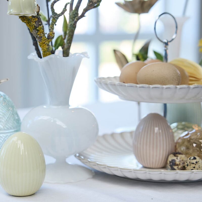 Lene Bjerre Delinne dekorasjon egg 7,7 cm rosa