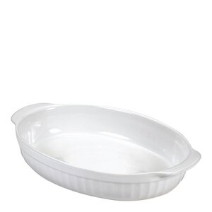 Guardini Ceramica ildfastform oval liten 22x14x5 cm hvit