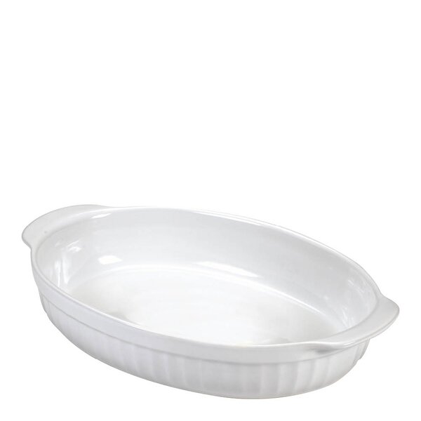 Guardini Ceramica ildfastform oval liten 22x14x5 cm hvit