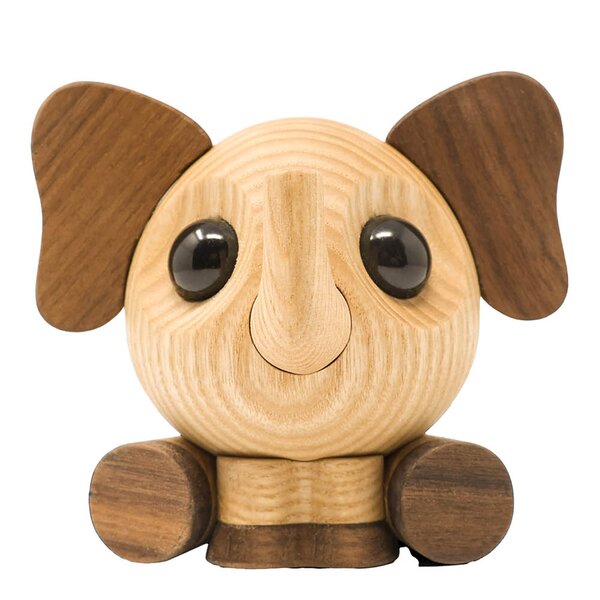 FableWood Flora elefant trefigur 10 cm valnøtt/ask