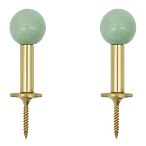 House Doctor Ball knagg 5x2 cm 2 stk messing/aqua