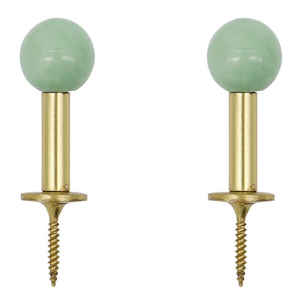 House Doctor Ball knagg 5x2 cm 2 stk messing/aqua