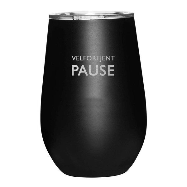 Pictureit Termokopp velfortjent pause 33 cl svart