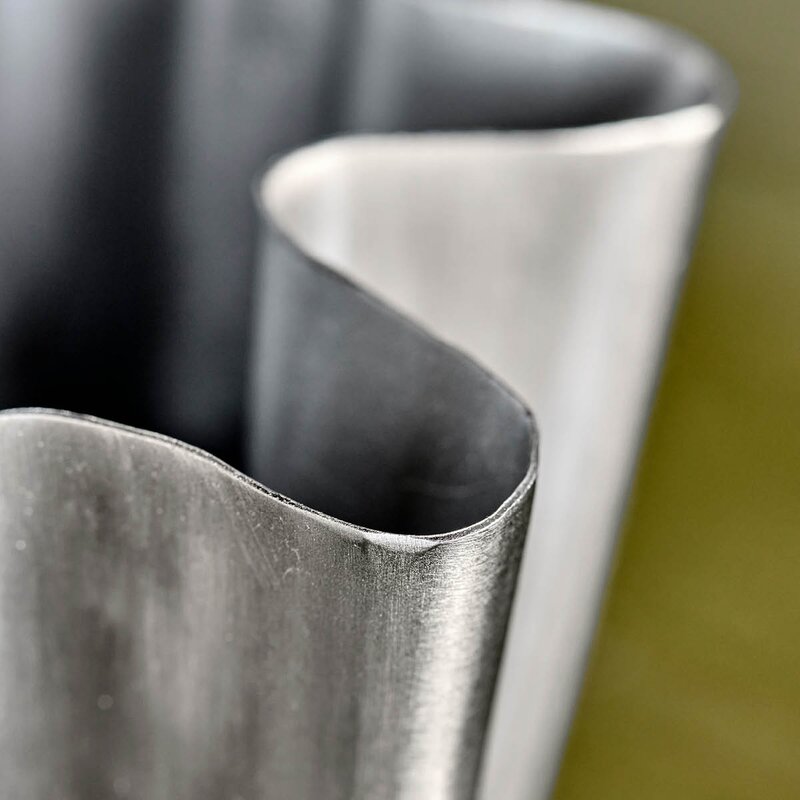 House Doctor Flood vase 13 cm børstet sølvfinish