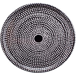 Marimekko Round Fokus brett 46 cm svart/hvit