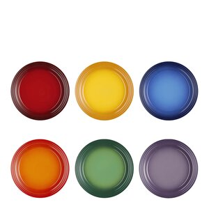 Le Creuset Rainbow middagstallerken 27 cm 6 stk 