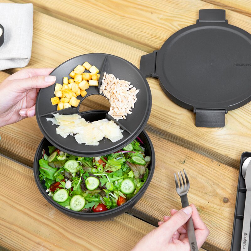 Brabantia Make & Take salatskål 1,3L mørk grå