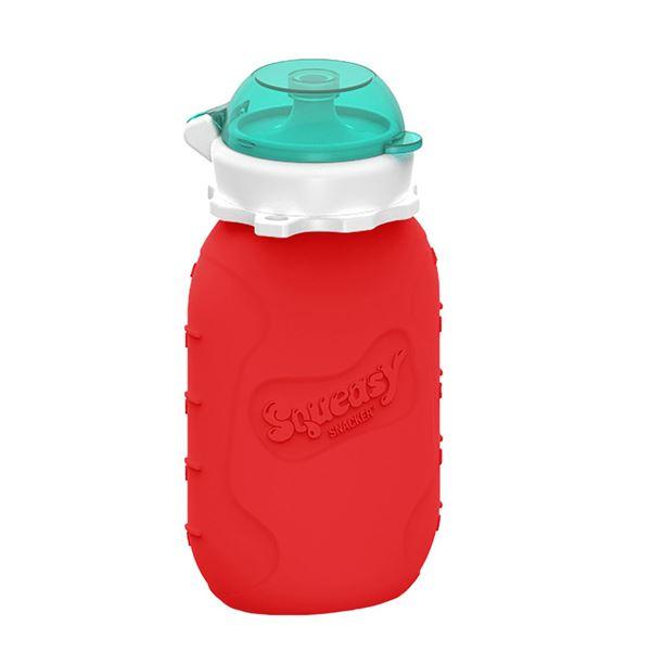 Squeasy Snacker drikkeflaske/klemmepose 177 ml red