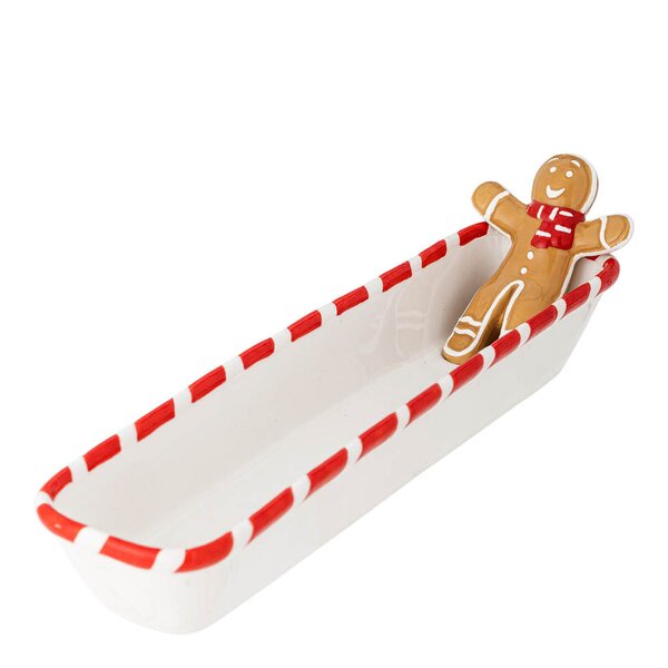 Bloomingville Ginnie avlang skål 36,5x9,5x12,5 cm pepperkakemann