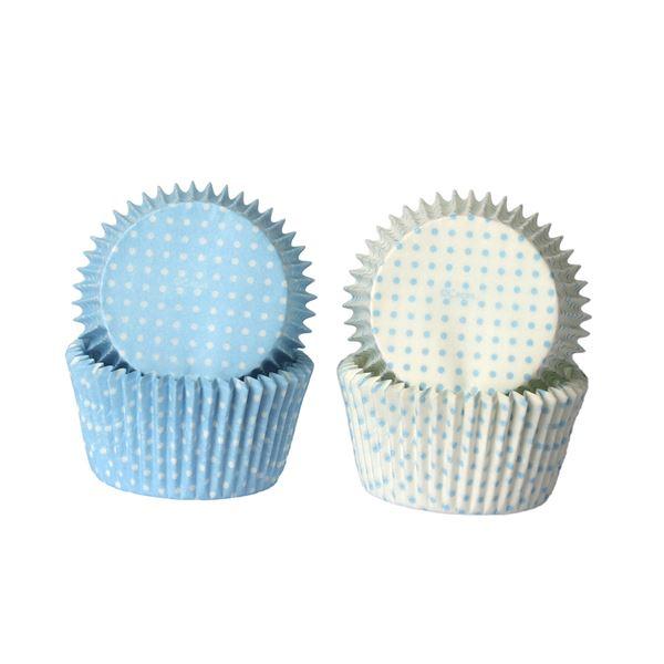 Cacas, muffinsform lyseblå miniprikker