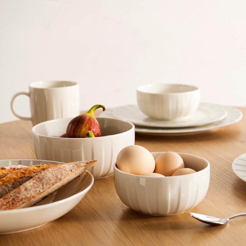 Stiernholm Senja dyp tallerken 21 cm hvit