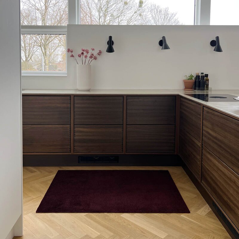 Tica Copenhagen Unicolor gulvmatte 130x90 cm bordeaux