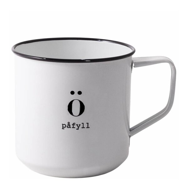 Sögne Home Emalje kopp Påfyll 35 cl hvit