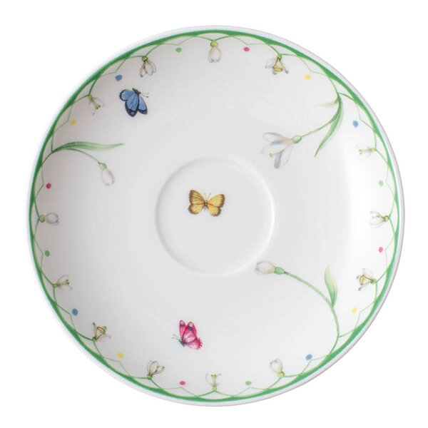 Villeroy & Boch Colourful Spring skål til espressokopp 11 cm hvit/grønn