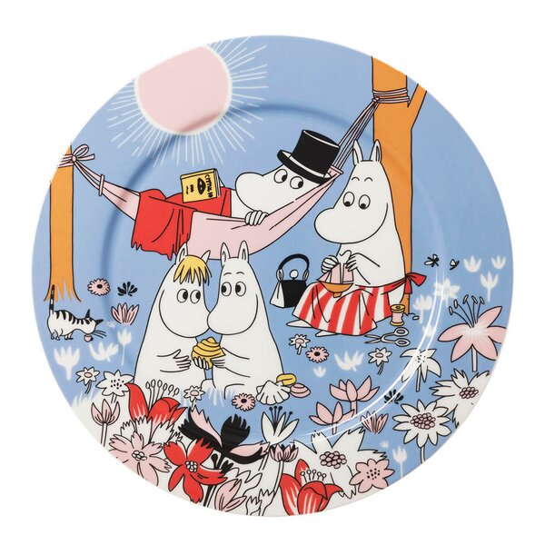 MoominArabia Serveringsfat 30 cm Familietid blå