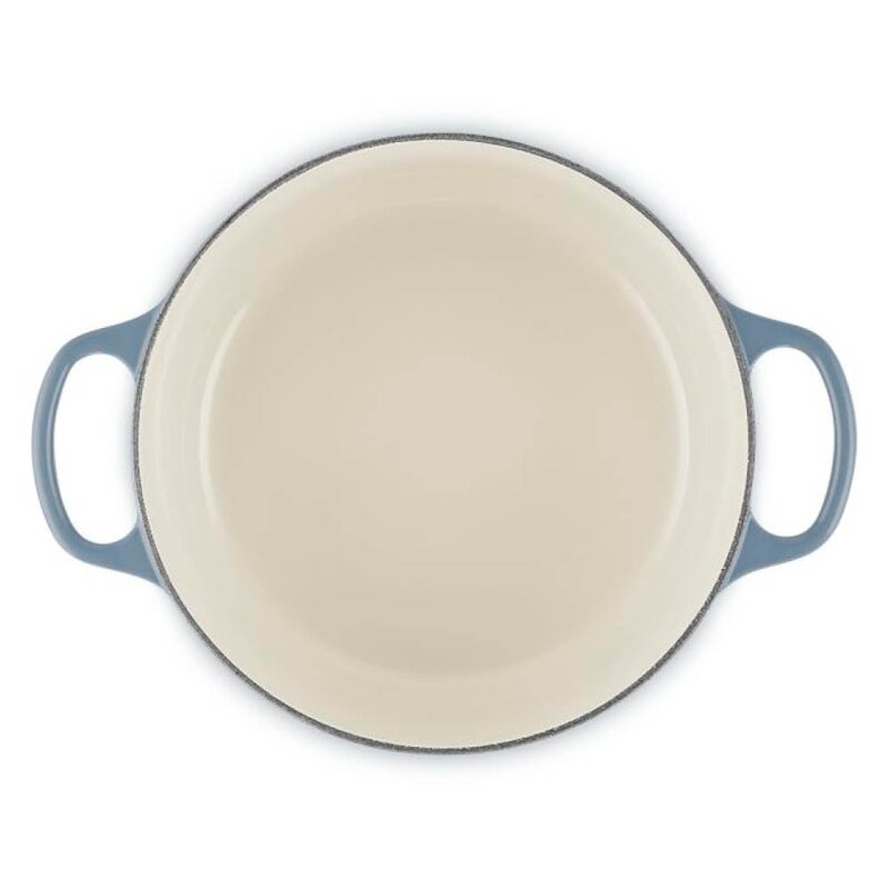 Le Creuset Signature støpejernsgryte rund 4,2L 24 cm chambray/gull/crucible knob
