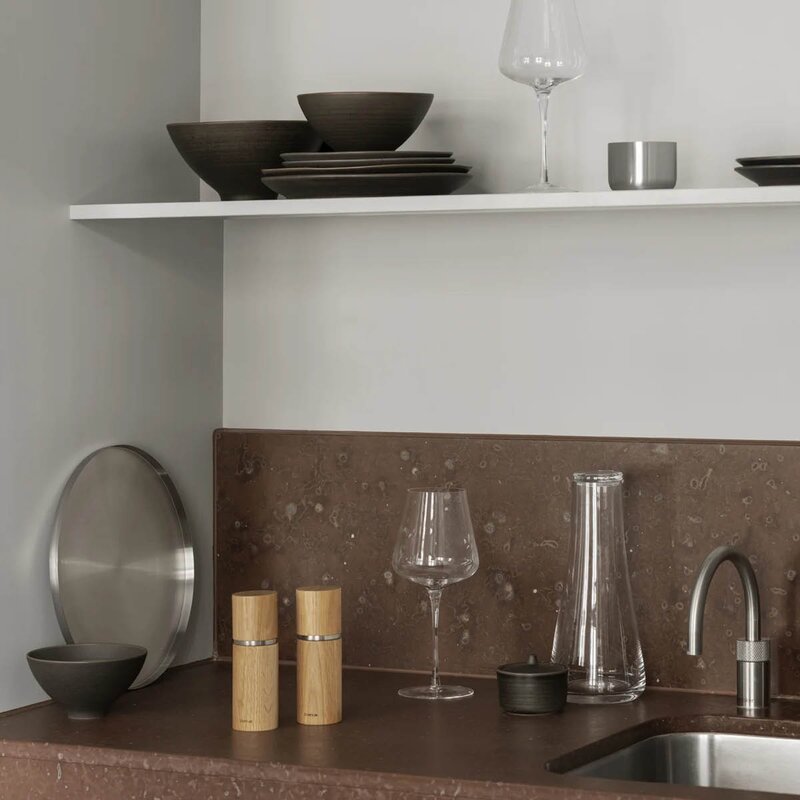 Blomus Kumi skål L 17 cm mørk brun