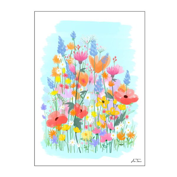 Poster & Frame Anna Thomsen poster 30x40 cm field of flowers no3