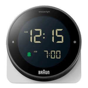 Braun Vekkerklokke digital 8 cm hvit