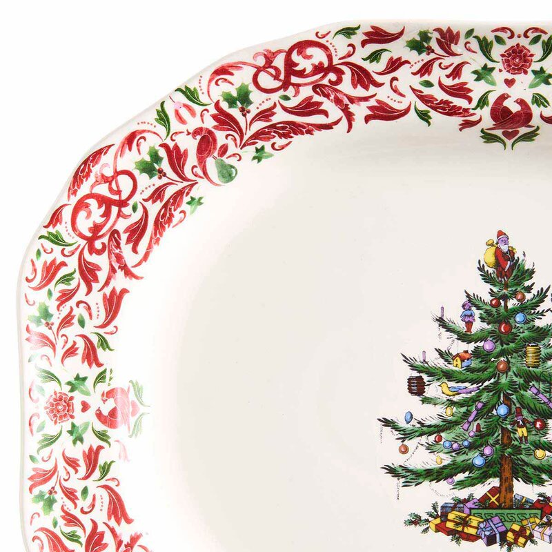 Spode Christmas Tree Yuletide rektangulært fat 36 cm