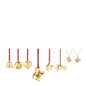 Georg Jensen 2026 ornamentsett 34 cm 8 stk gull