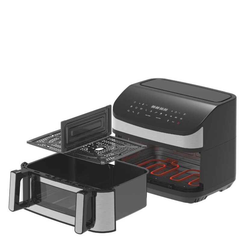 Gladkokken DualFry Fusion airfryer 10,5L svart