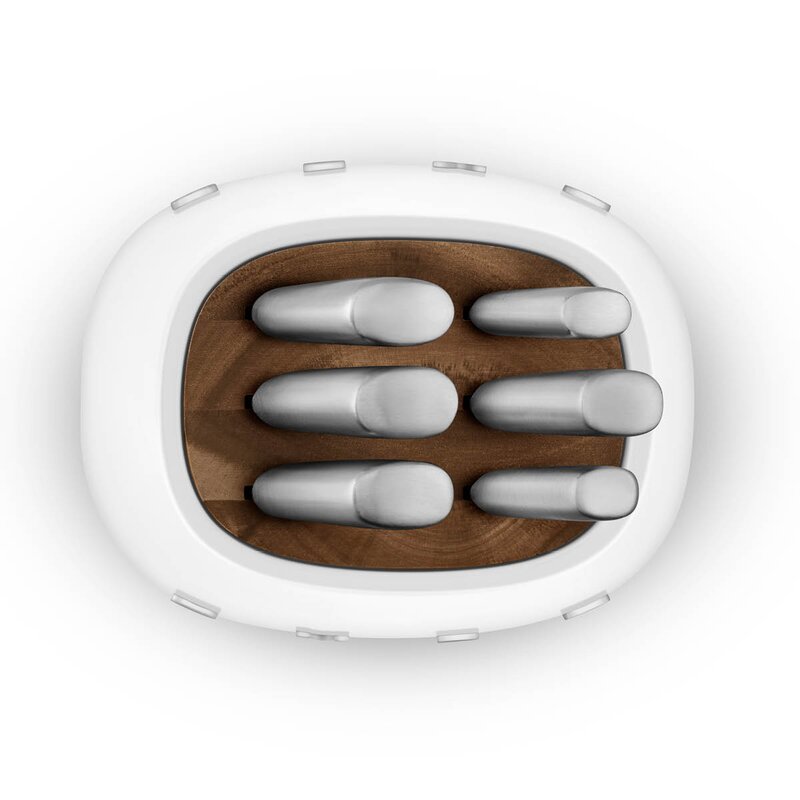 SMEG Knivblokk m/6 kniver KBSF02 hvit